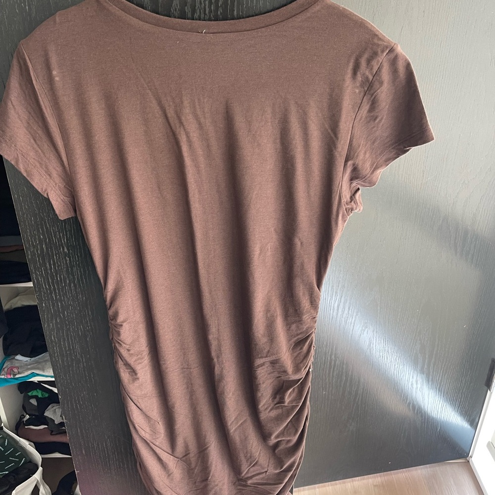 Women's Brown Short Sleeve dress - Picture 2 of 2